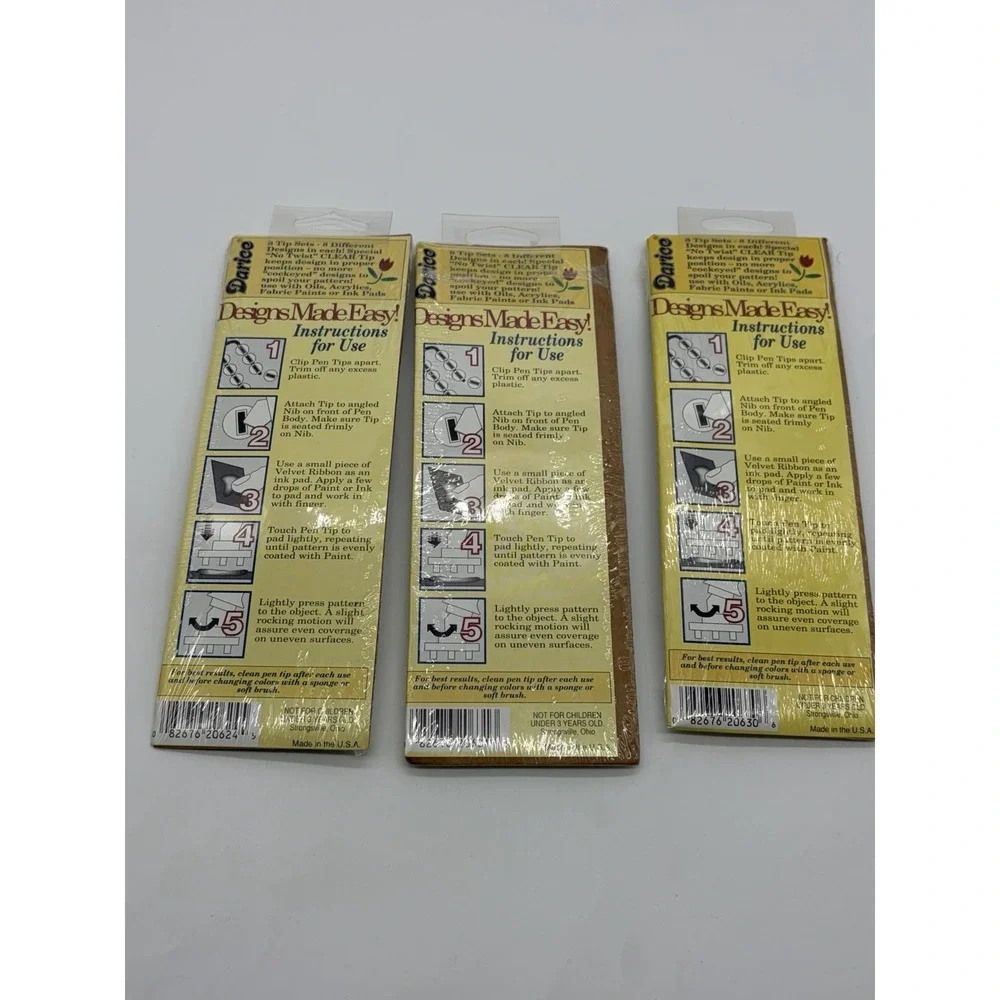 Darice Tole Pen With 8 Interchangeable Clear Tips Set Of 3